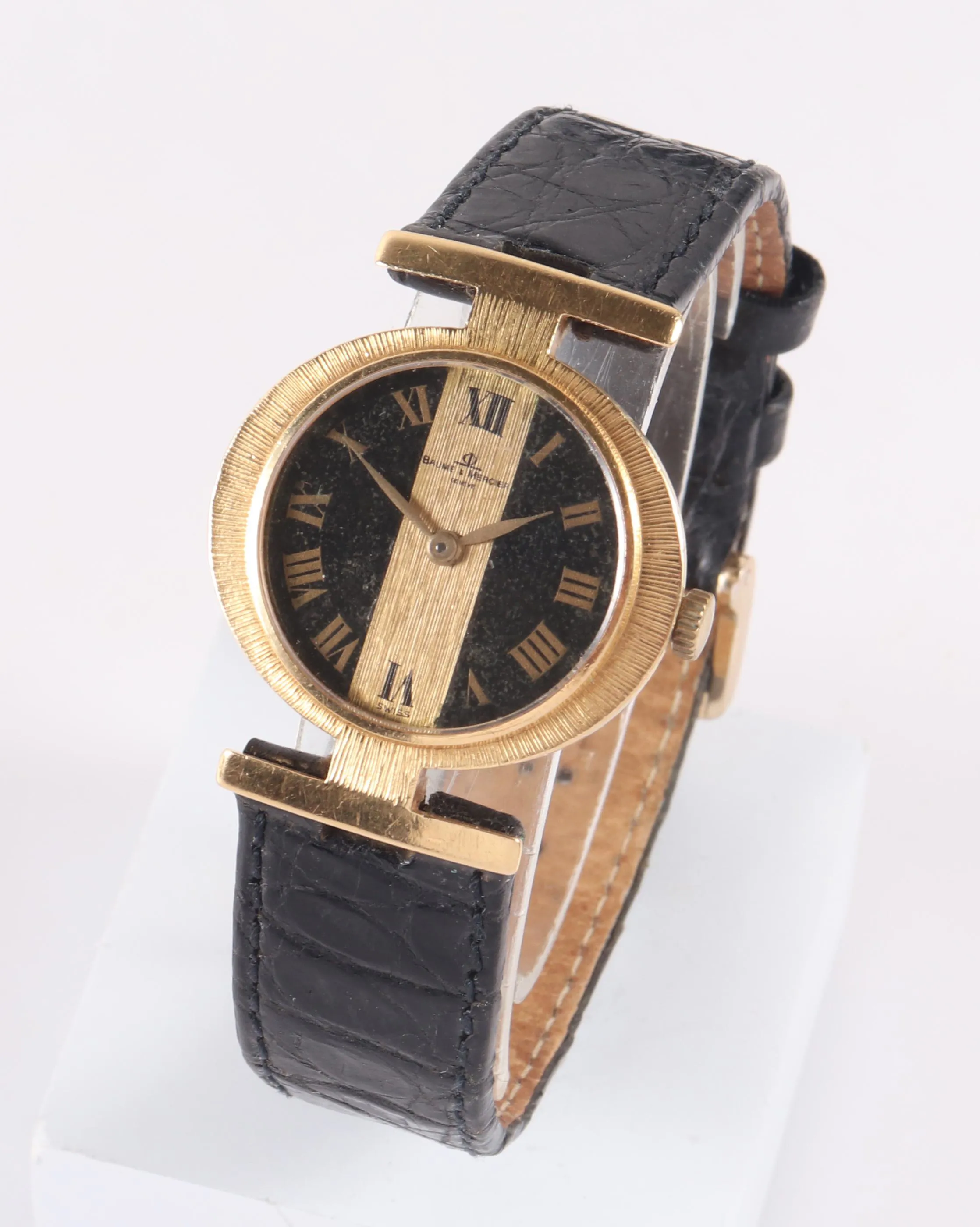 Baume & Mercier 36618 2 24mm Yellow gold Black and gold 3