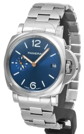 Panerai Luminor Marina PAM 01123 38mm Stainless steel Blue 1