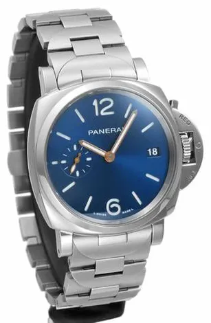 Panerai Luminor Marina PAM 01123 38mm Stainless steel Blue 2