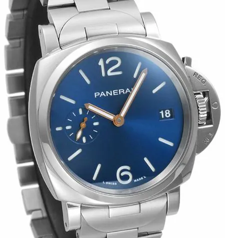 Panerai Luminor Marina PAM 01123 38mm Stainless steel Blue 5