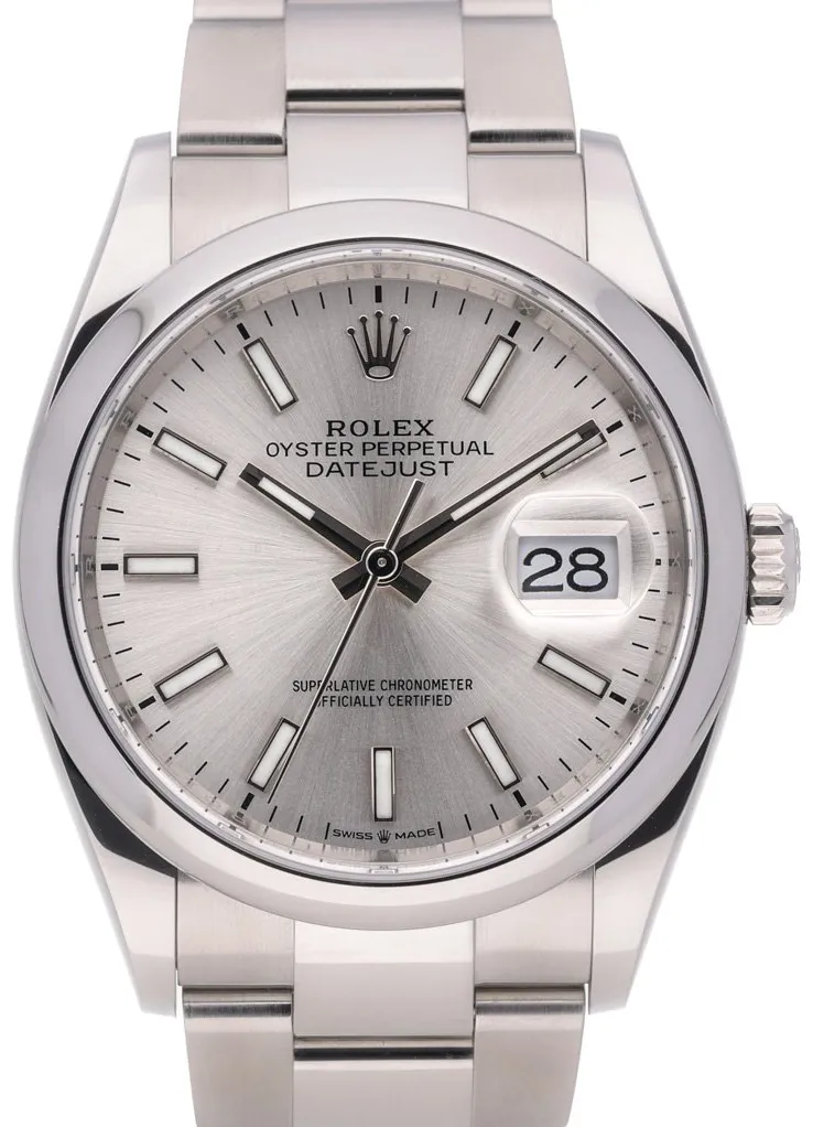 Rolex Datejust 36 126200 36mm Oystersteel Silver