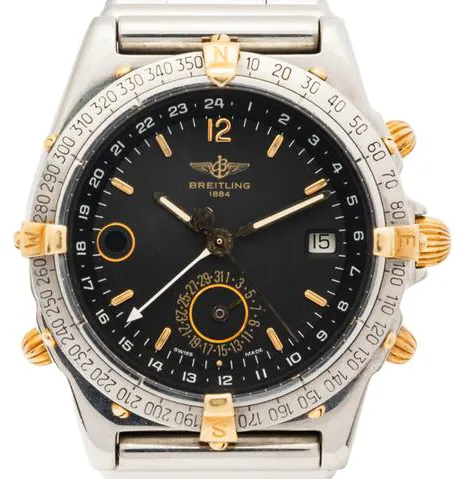 Breitling Windrider B15047 38mm Yellow gold and Stainless steel Black