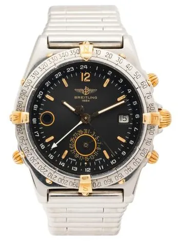 Breitling Windrider B15047 38mm Yellow gold and Stainless steel Black 1