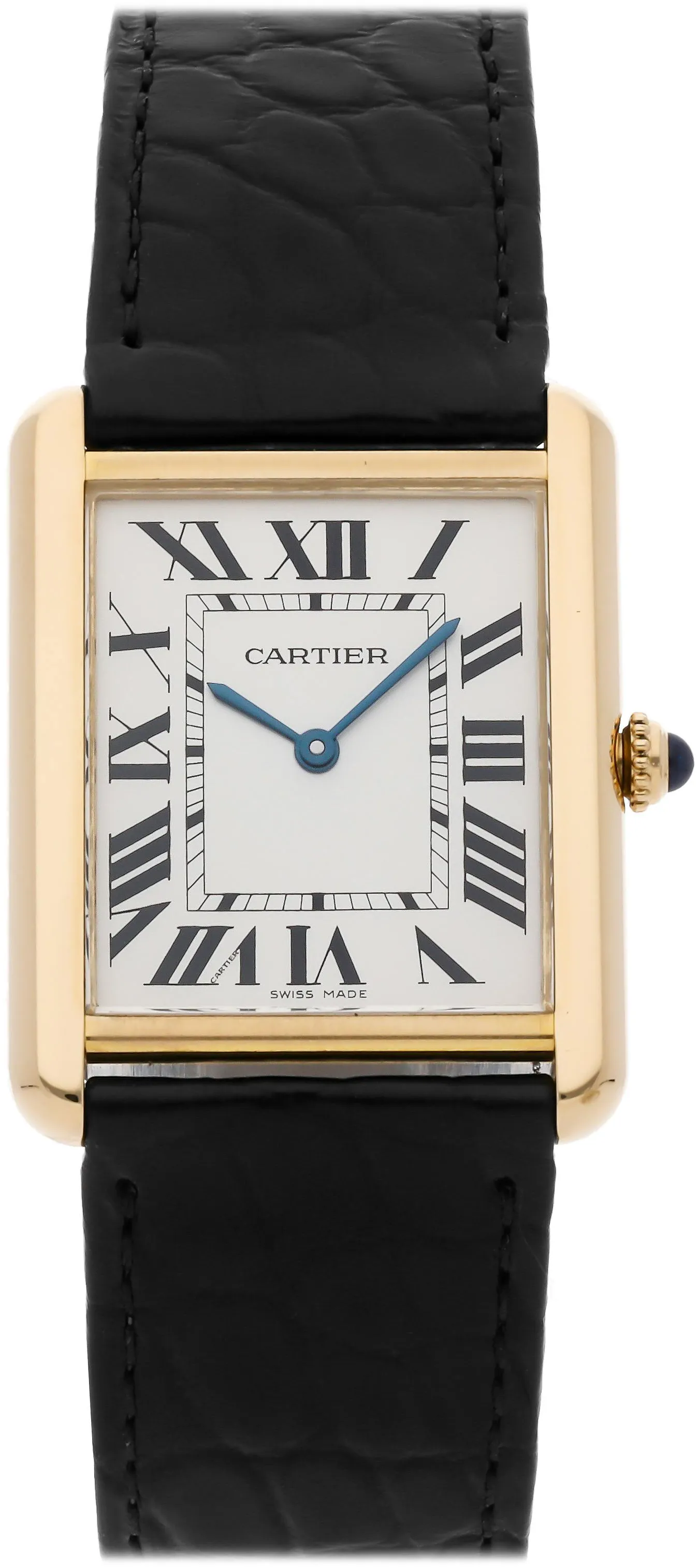 Cartier Tank W1018855. 27mm Yellow gold Silver