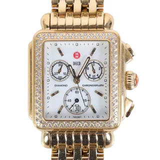 Michele Deco B68620SS Stainless steel and Diamond and Gold Tone White