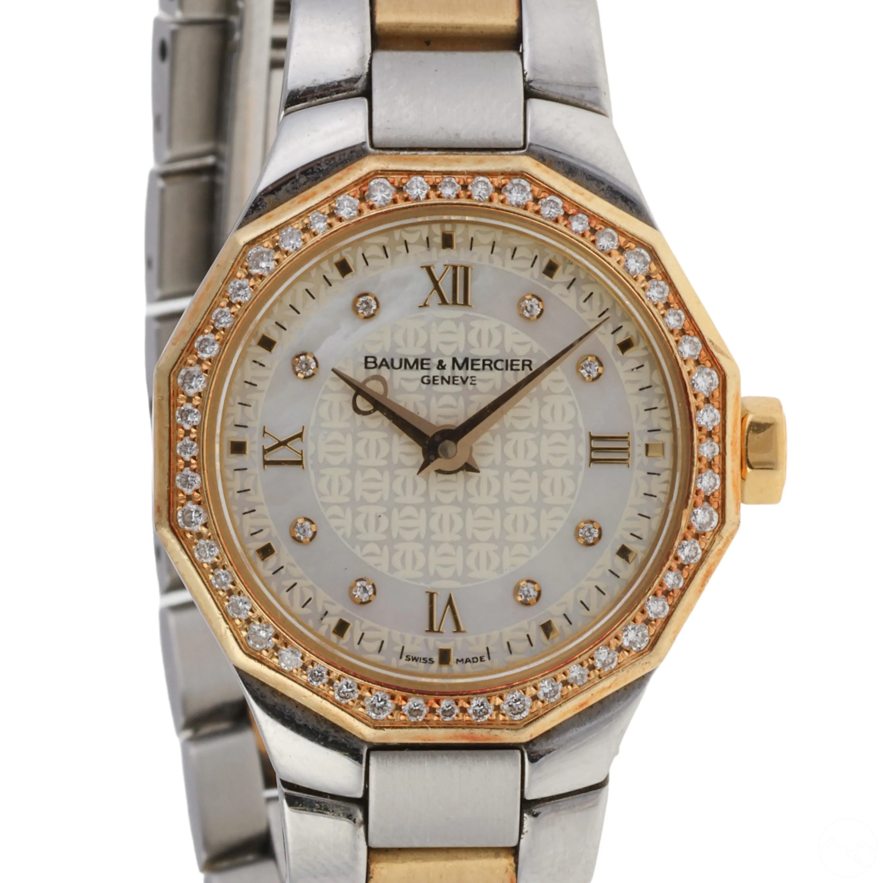 Baume & Mercier Riviera 6917 28mm Yellow gold and Stainless steel and Diamond