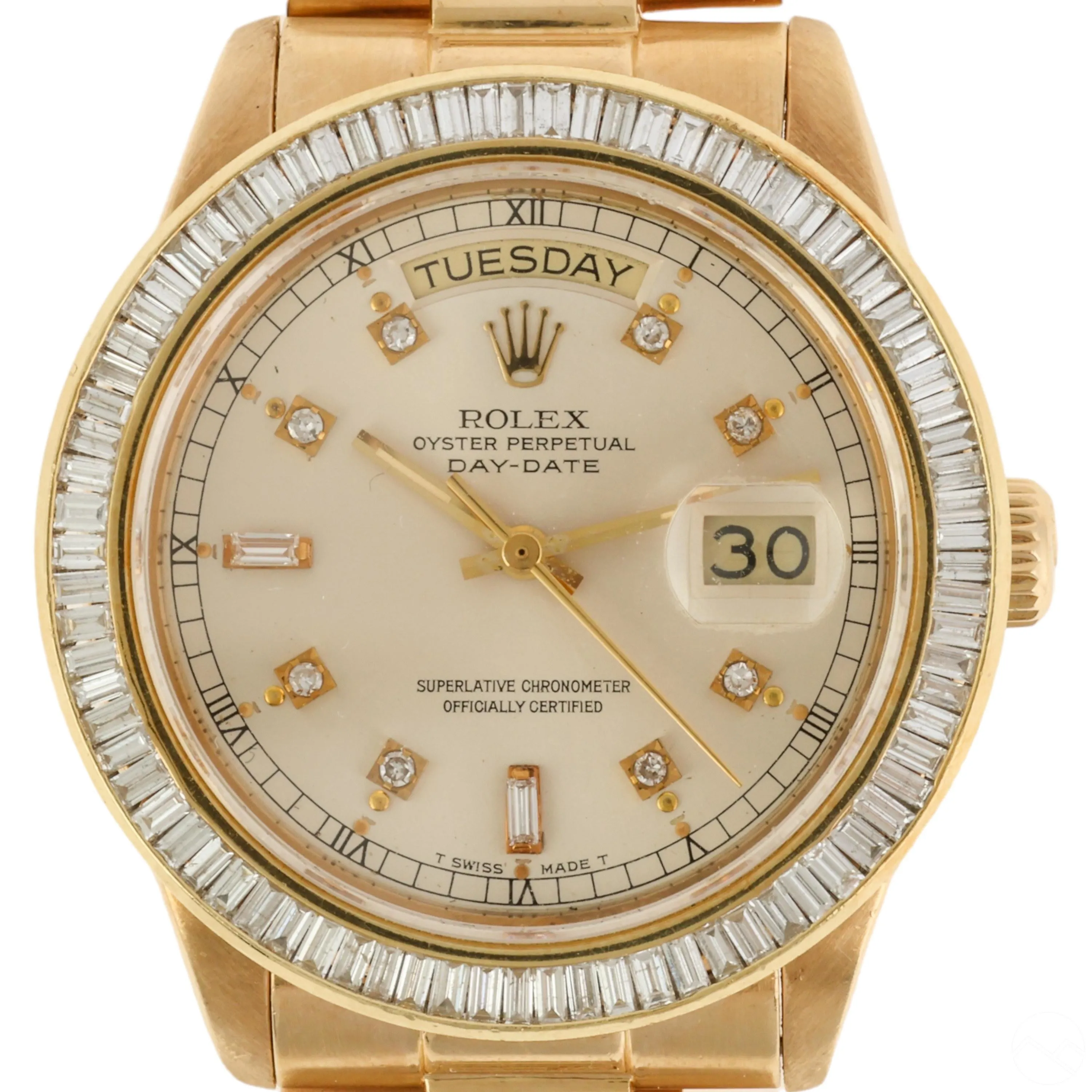 Rolex Day-Date 36 18038 Yellow gold and Diamond Silver