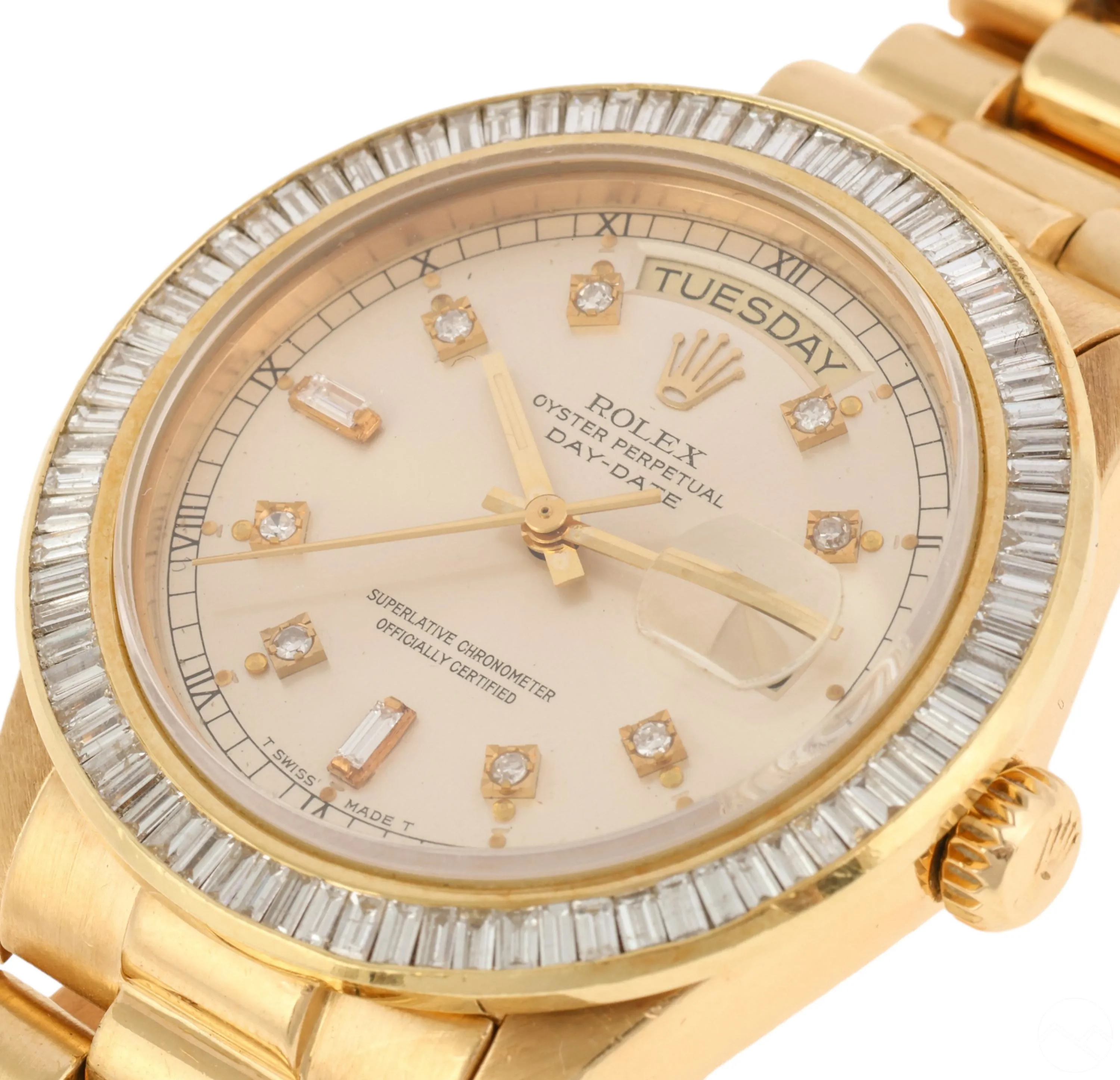 Rolex Day-Date 36 18038 Yellow gold and Diamond Silver 9