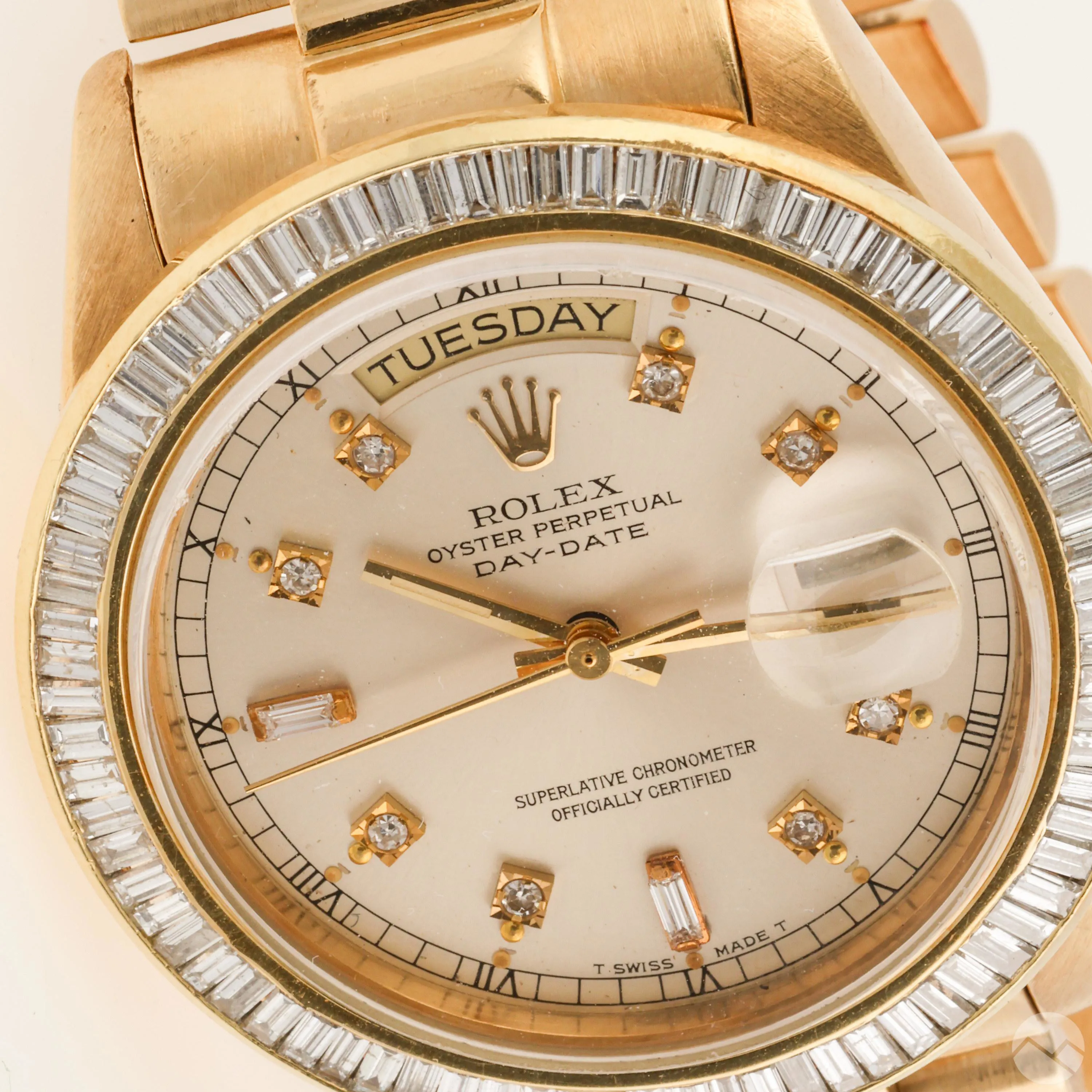 Rolex Day-Date 36 18038 Yellow gold and Diamond Silver 12