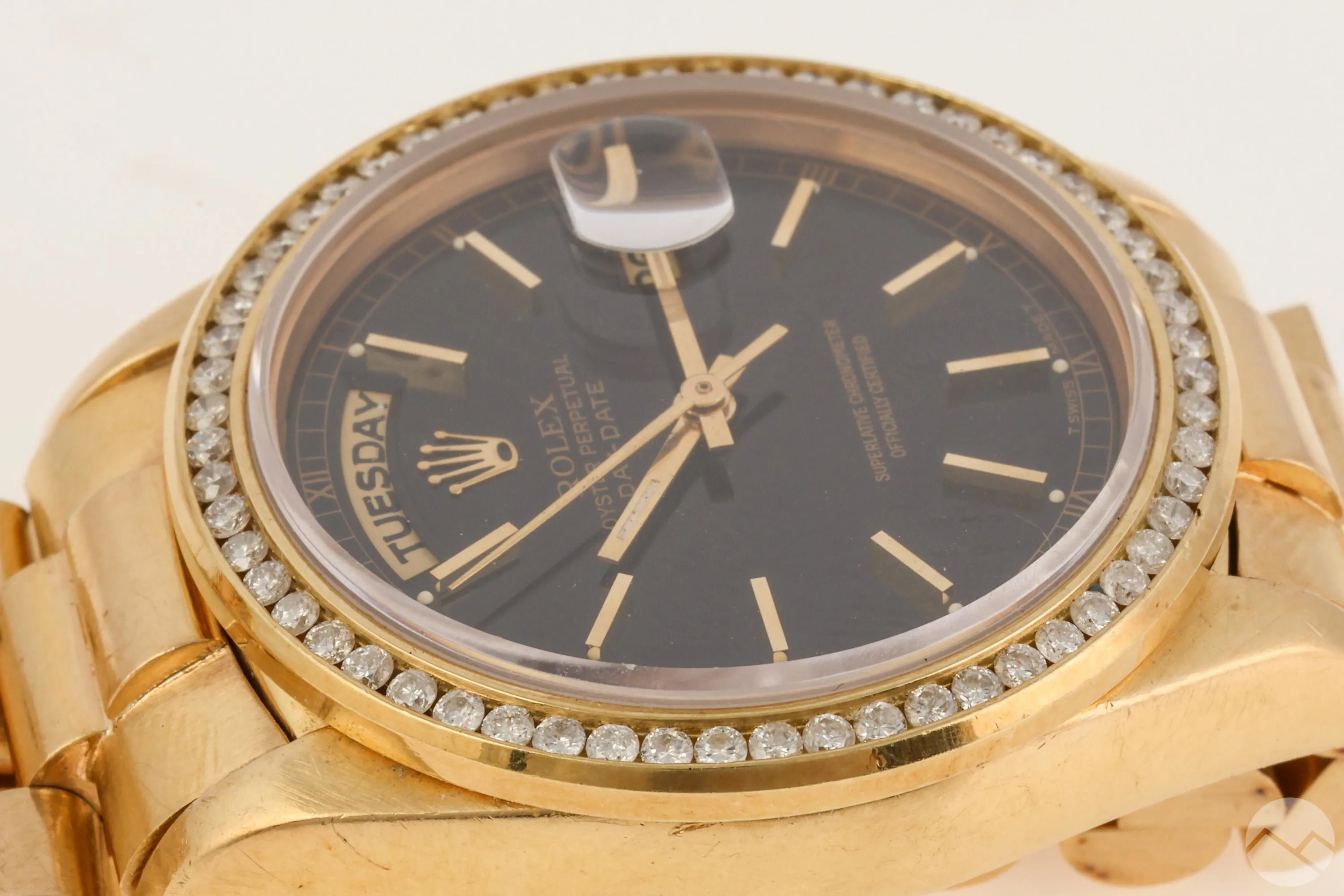 Rolex Day-Date 36 18038 Yellow gold and Diamond Black 9