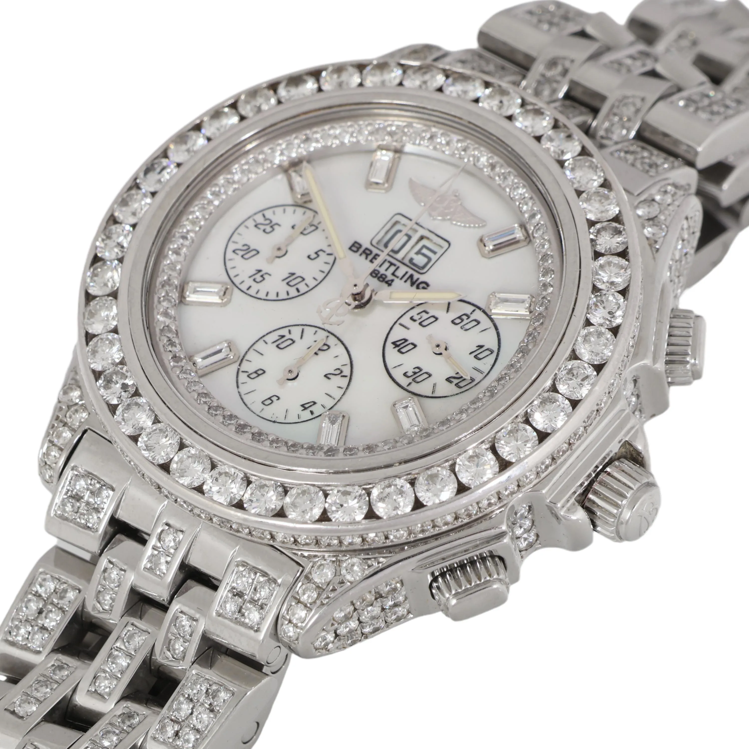 Breitling Crosswind Special A44355 49mm Stainless steel and Diamond Mother-of-pearl 5