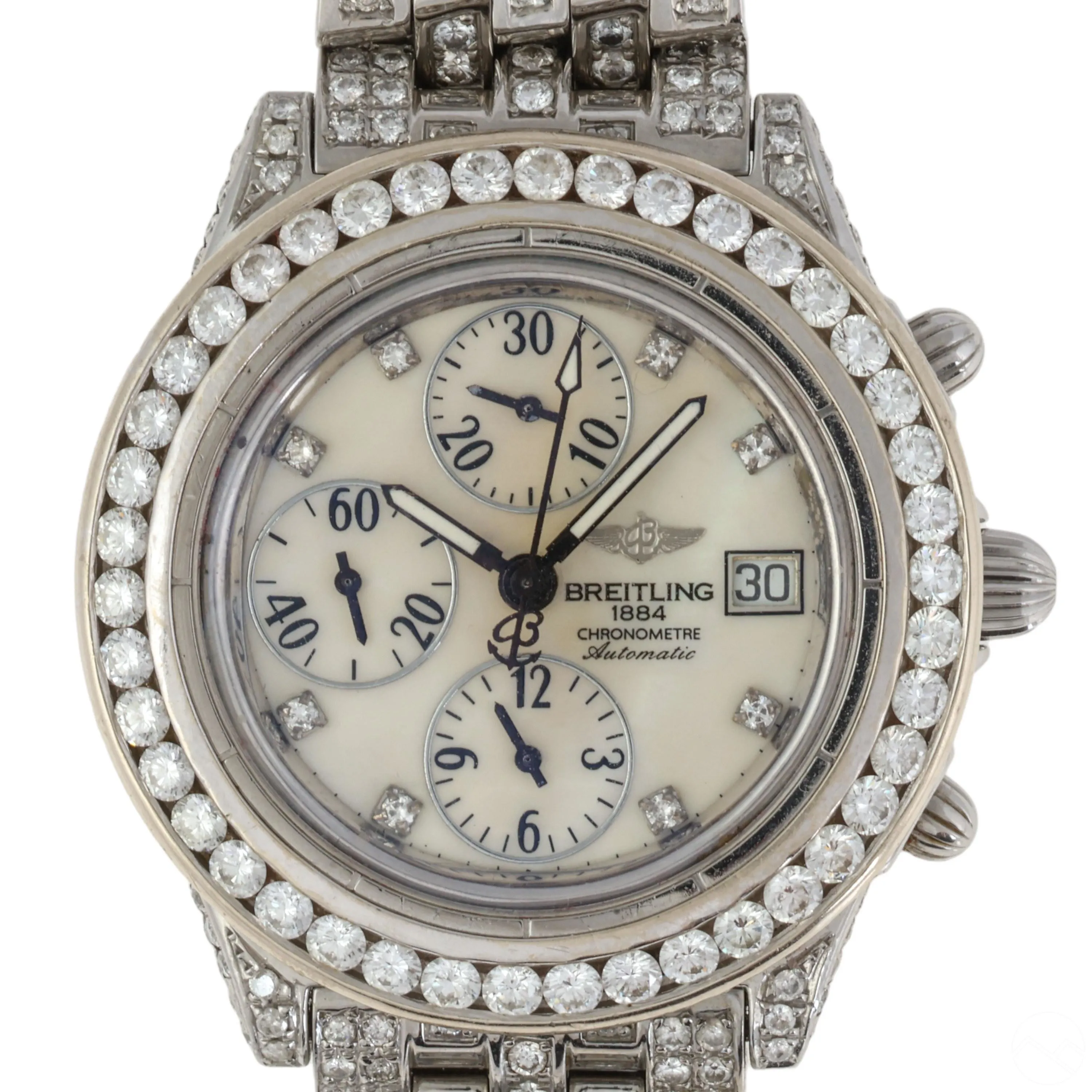 Breitling Chronomat B13352 46mm Stainless steel and Diamond Mother-of-pearl