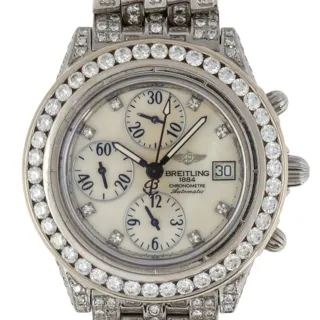 Breitling Chronomat B13352 Stainless steel and Diamond White