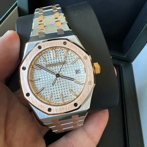 Audemars Piguet Royal Oak 15450SR.OO.1256SR.01 37mm Yellow gold and Stainless steel Silver