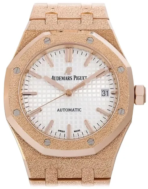 Audemars Piguet Royal Oak 15454OR.GG.1259OR.01 37mm Rose gold Silver