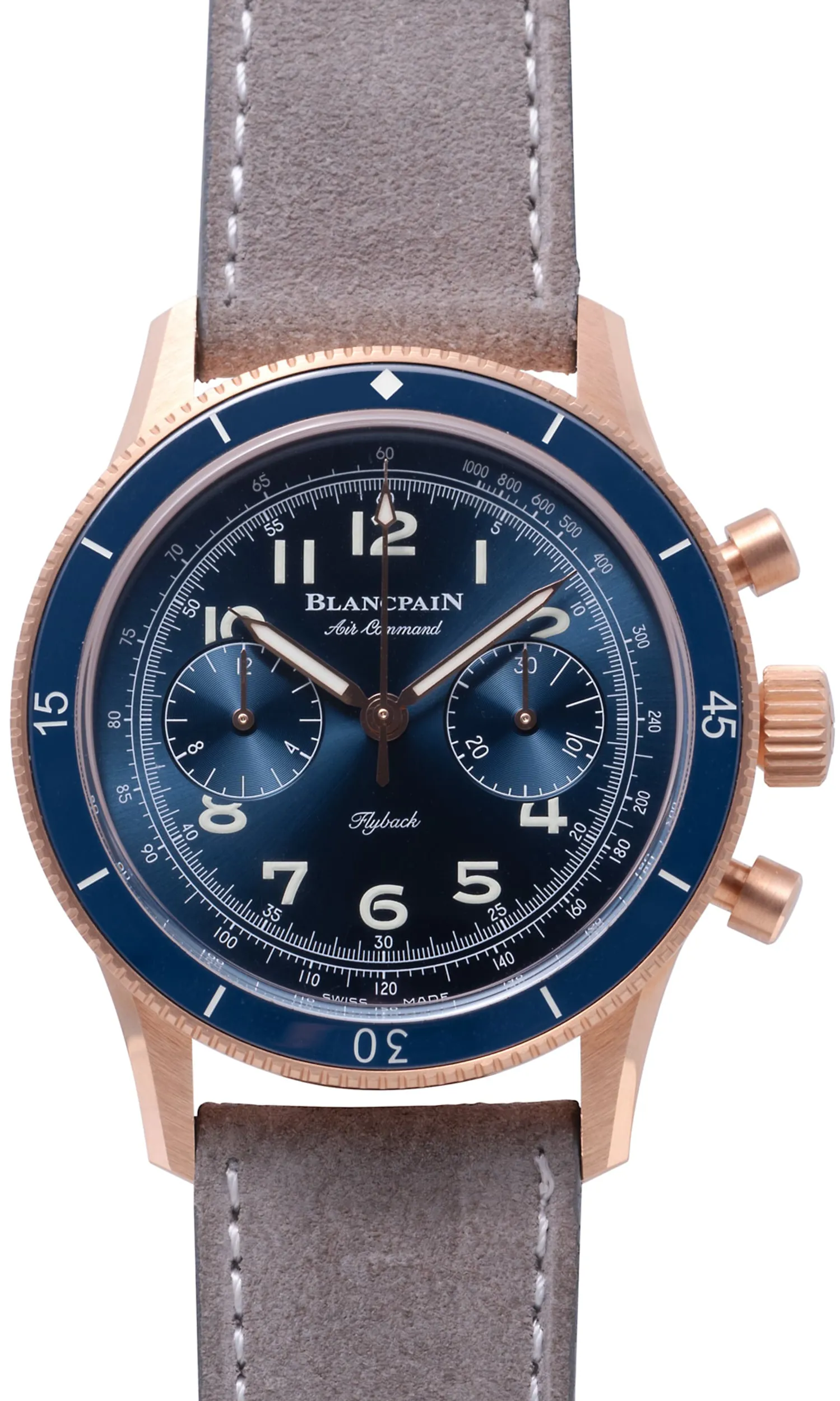 Blancpain Air Command 40991605/AS09016 42.5mm Rose gold Blue