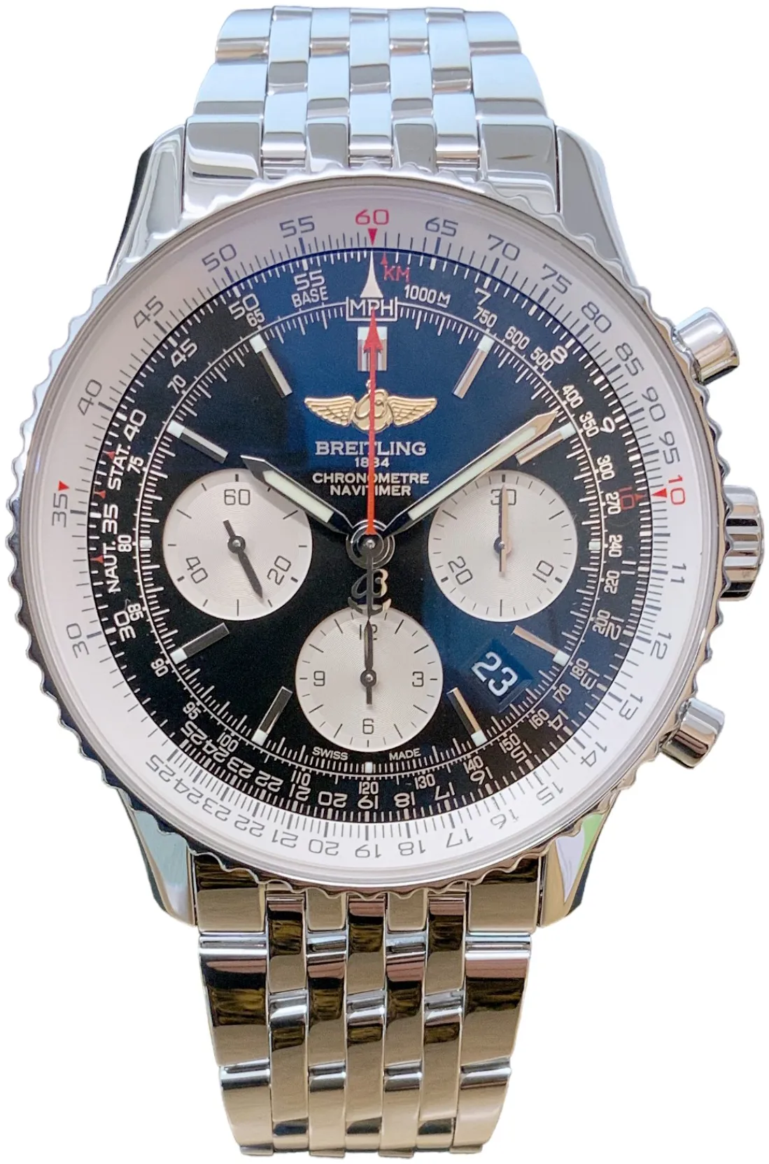 Breitling Navitimer AB0120 43mm Stainless steel Black Baton