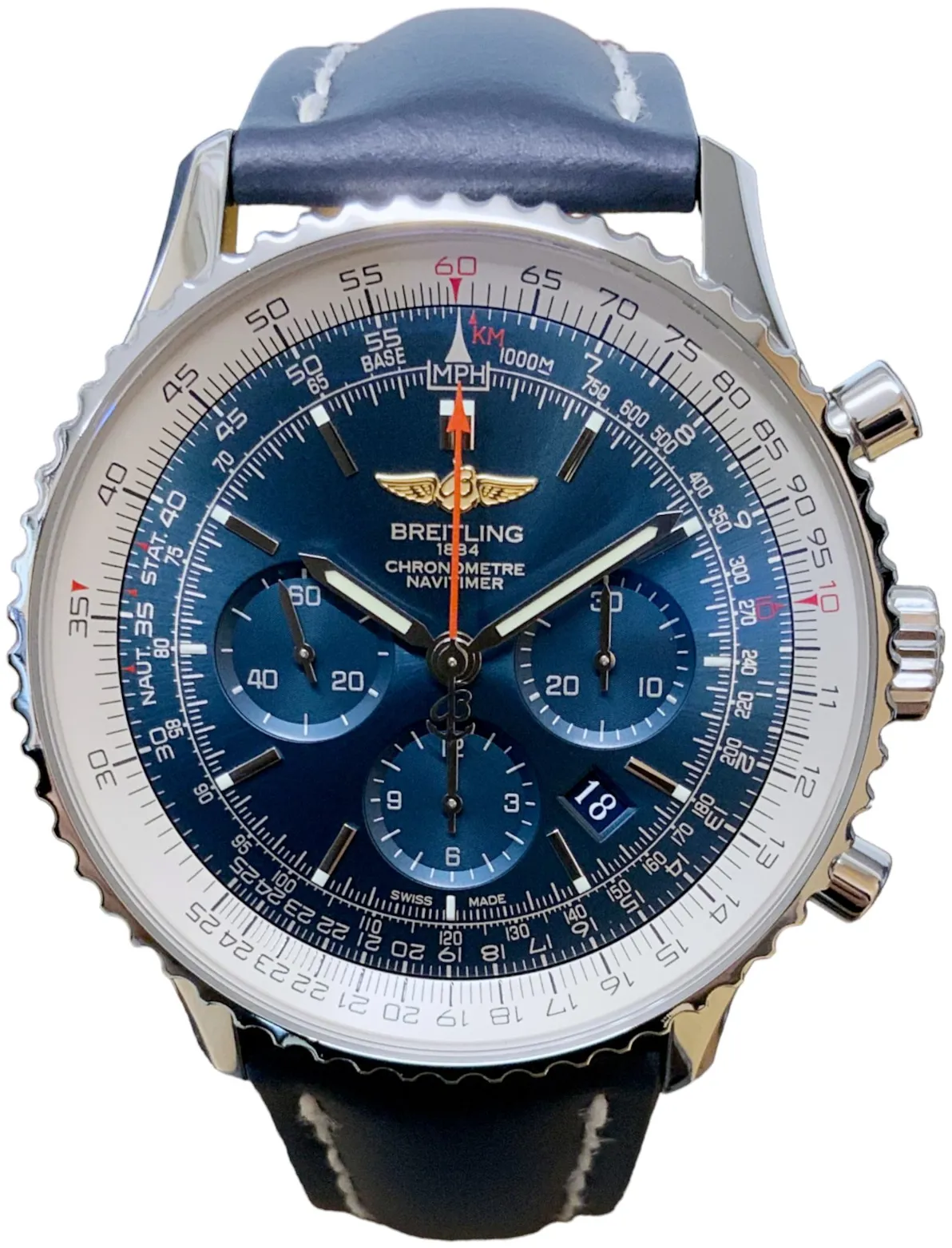 Breitling Navitimer AB0127 46mm Stainless steel Blue Baton