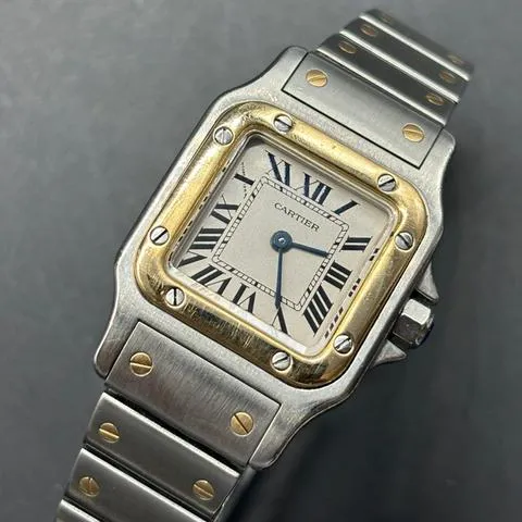 Cartier Santos 1057930 24mm Yellow gold and Stainless steel White