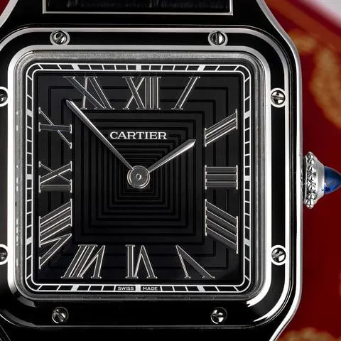 Cartier Santos Dumont WSSA0046 43.5mm Stainless steel Black