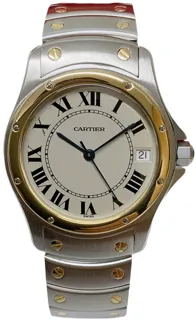 Cartier Santos Ronde W20036R3 33mm Yellow gold and Stainless steel Silver Roman Numeral