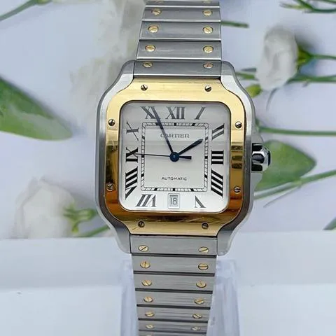 Cartier Santos W2SA0006 40mm Yellow gold and Stainless steel Silver