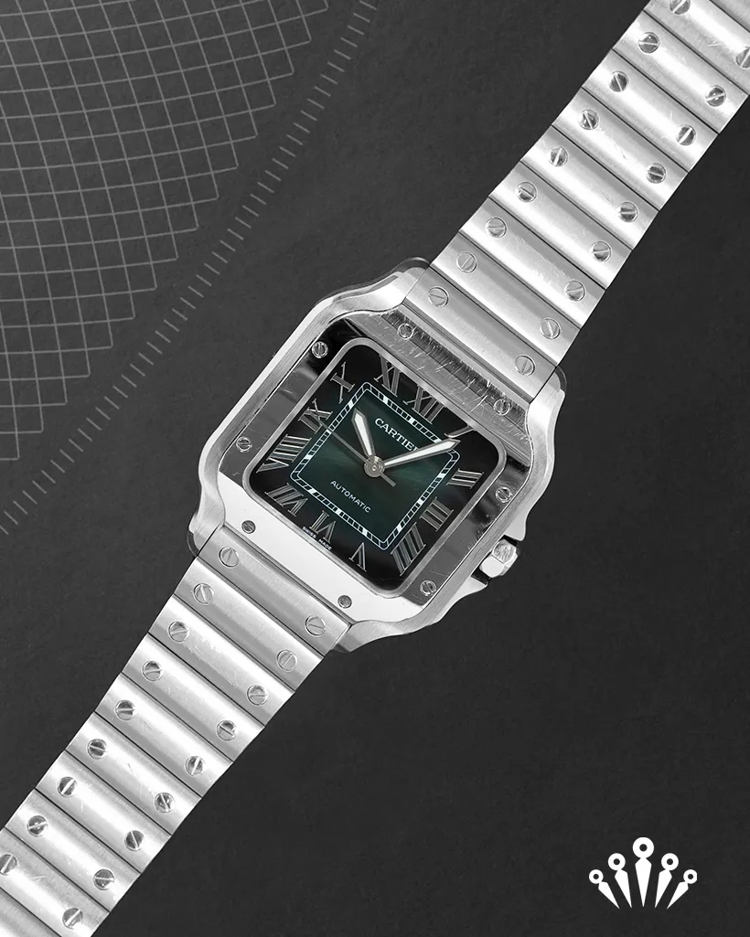 Cartier Santos WSSA0061 35mm Stainless steel Green