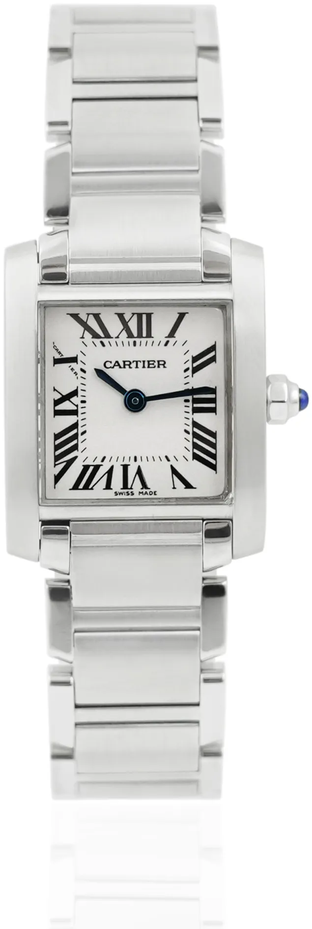 Cartier Tank Française W51008Q3 20mm Stainless steel Silver Roman Numeral