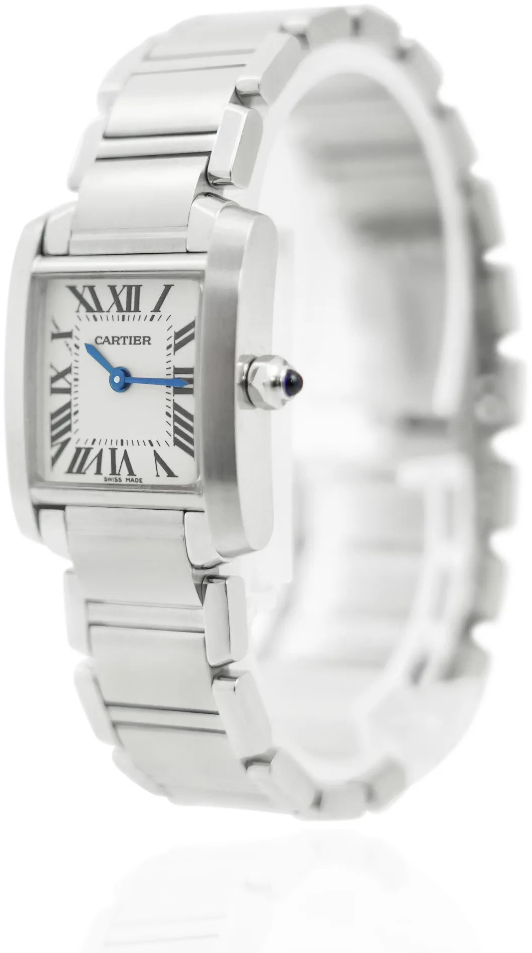 Cartier Tank Française W51008Q3 20mm Stainless steel Silver Roman Numeral 1