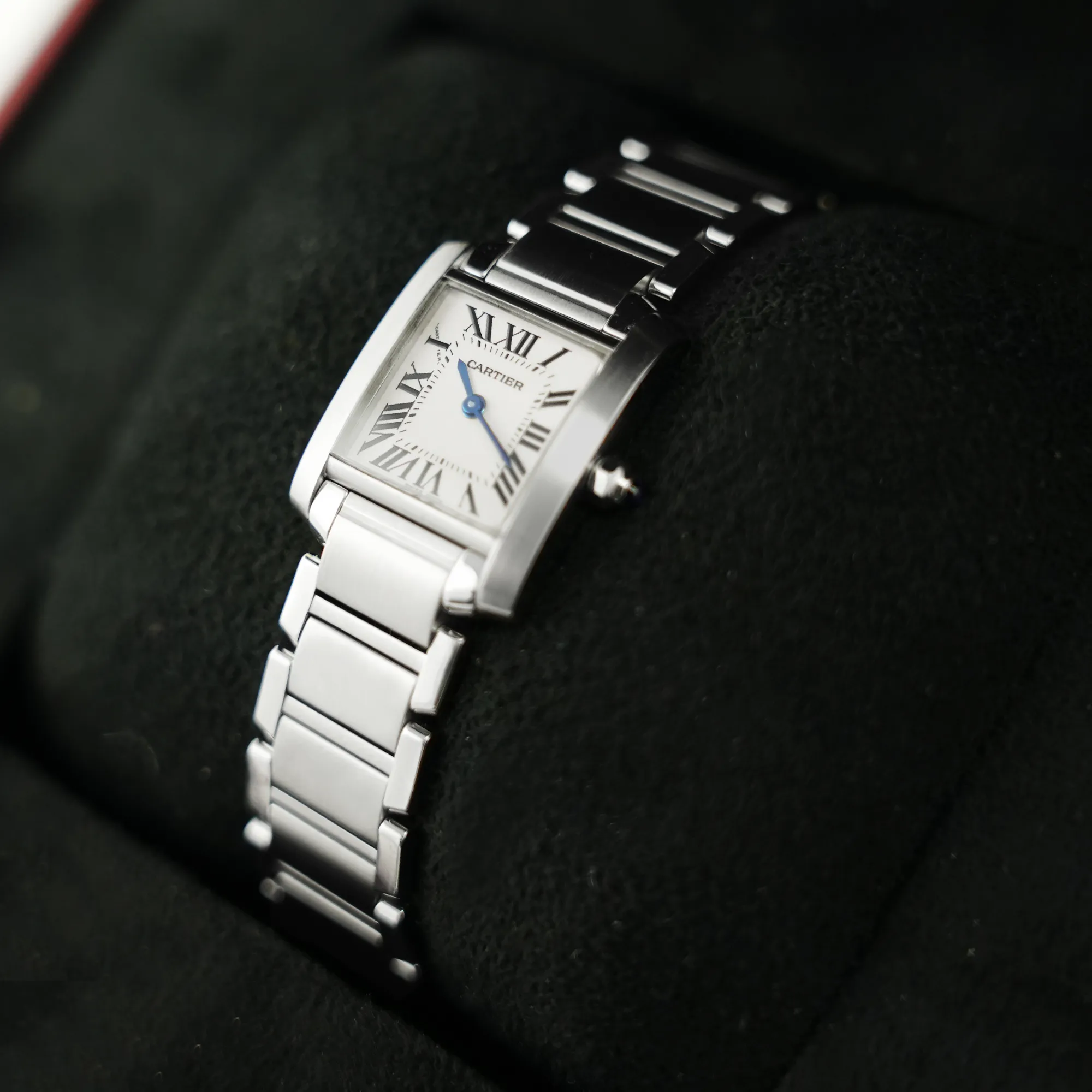 Cartier Tank Française W51008Q3 20mm Stainless steel Silver Roman Numeral 4