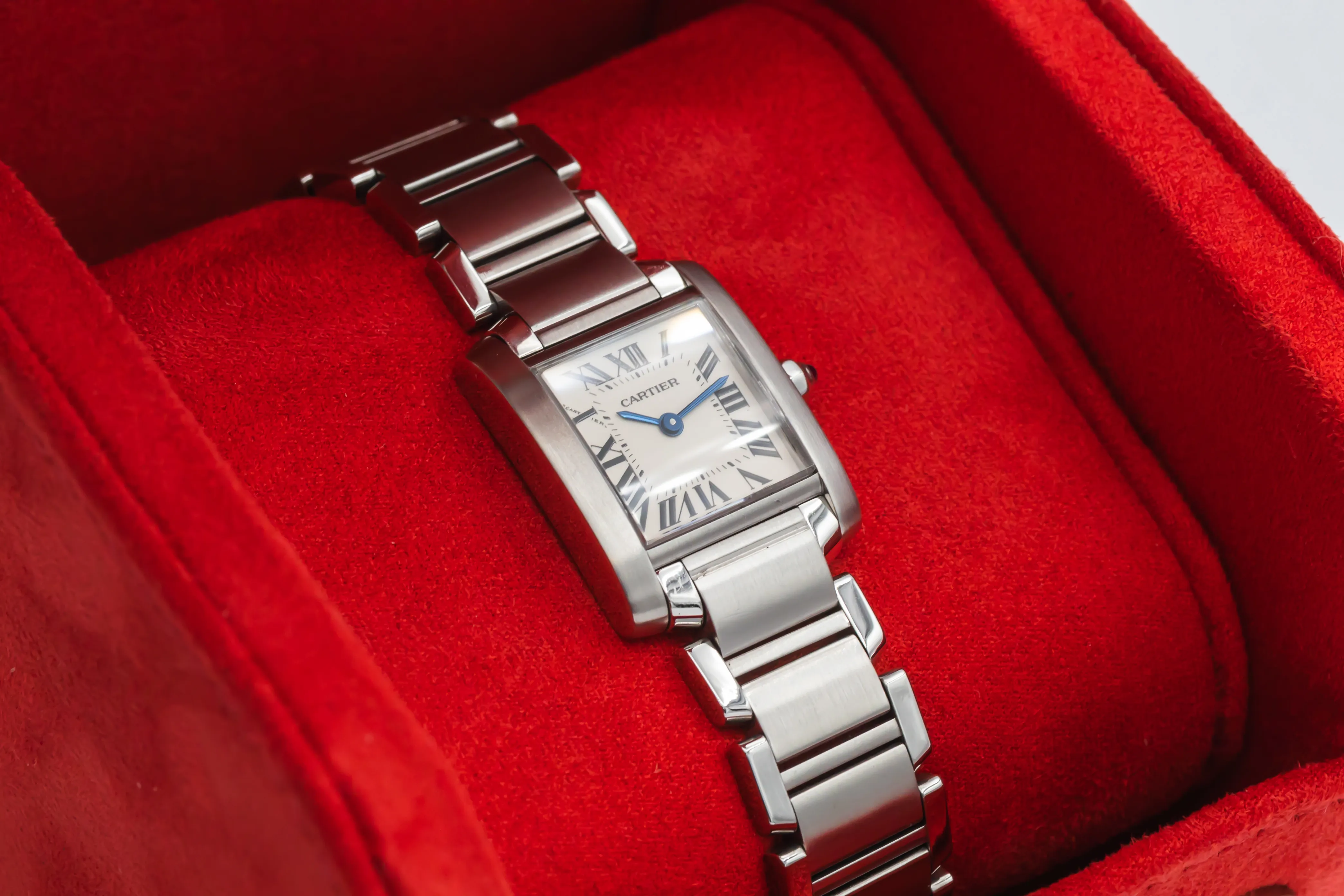 Cartier Tank Française W51008Q3 20mm Stainless steel Silver Roman Numeral 4