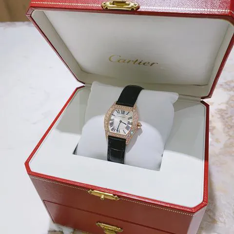 Cartier Tortue WA507031 34mm Rose gold Silver 2