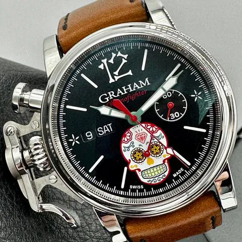 Graham Chronofighter 44mm Stainless steel Black