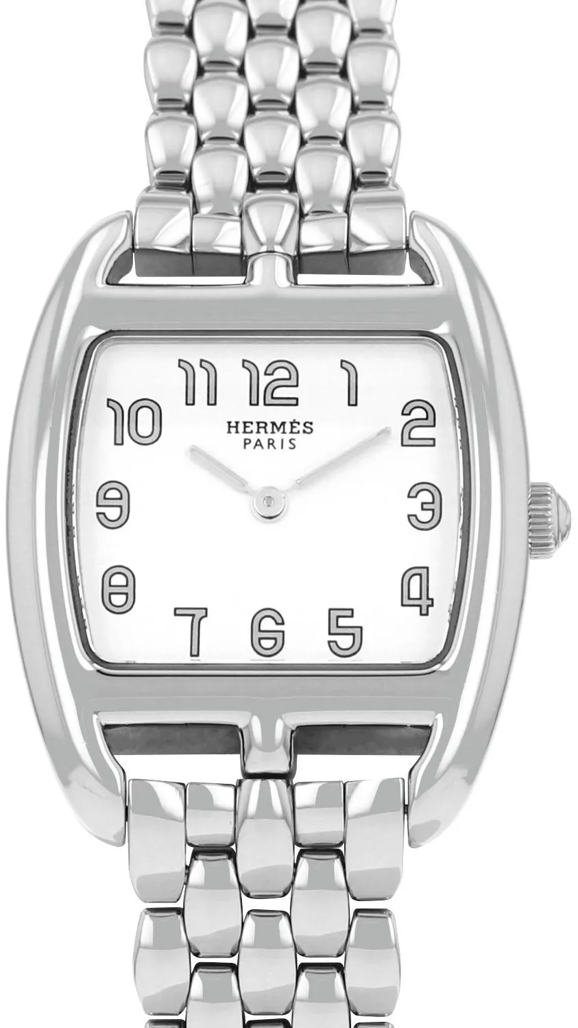 Hermès Cape Cod Tonneau CT1.210 26mm Stainless steel White