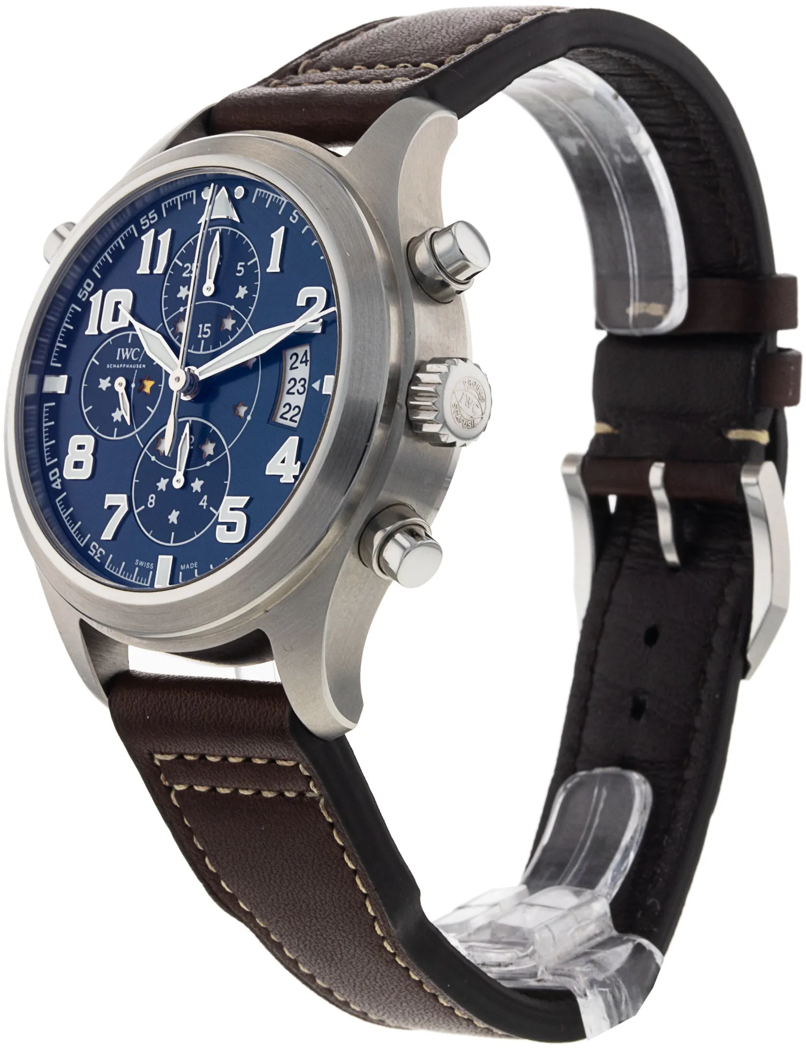 IWC Pilot Double Chronograph IW371807 44mm Stainless steel Blue 1