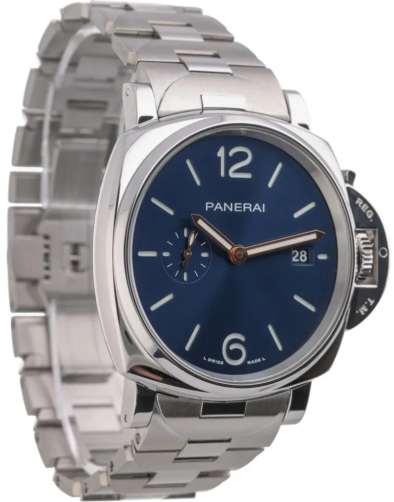 Panerai Luminor Marina PAM 01124 42mm Stainless steel Blue 1