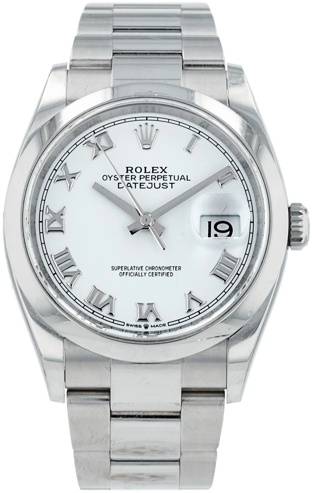 Rolex Datejust 36 126200 36mm Stainless steel White