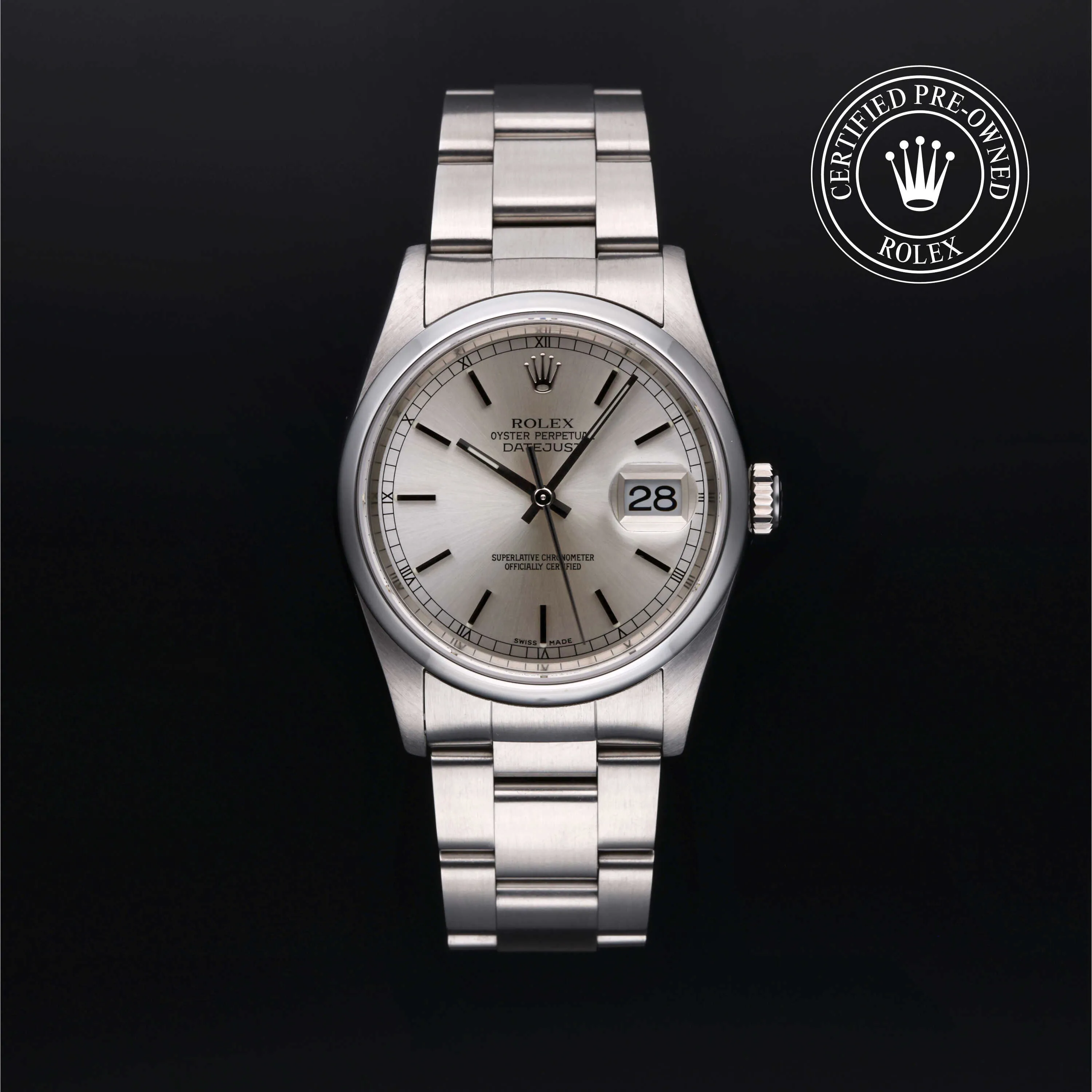 Rolex Datejust 36 16200 36mm Oystersteel Silver