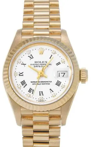 Rolex Datejust 69178G 26mm Yellow gold White