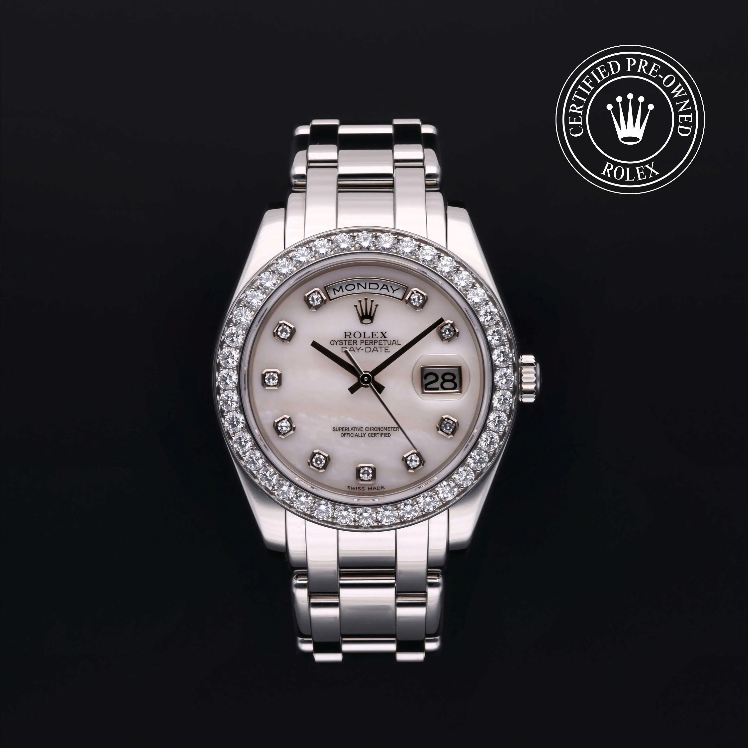 Rolex Day-Date 18946 39mm Platinum Mother-of-pearl