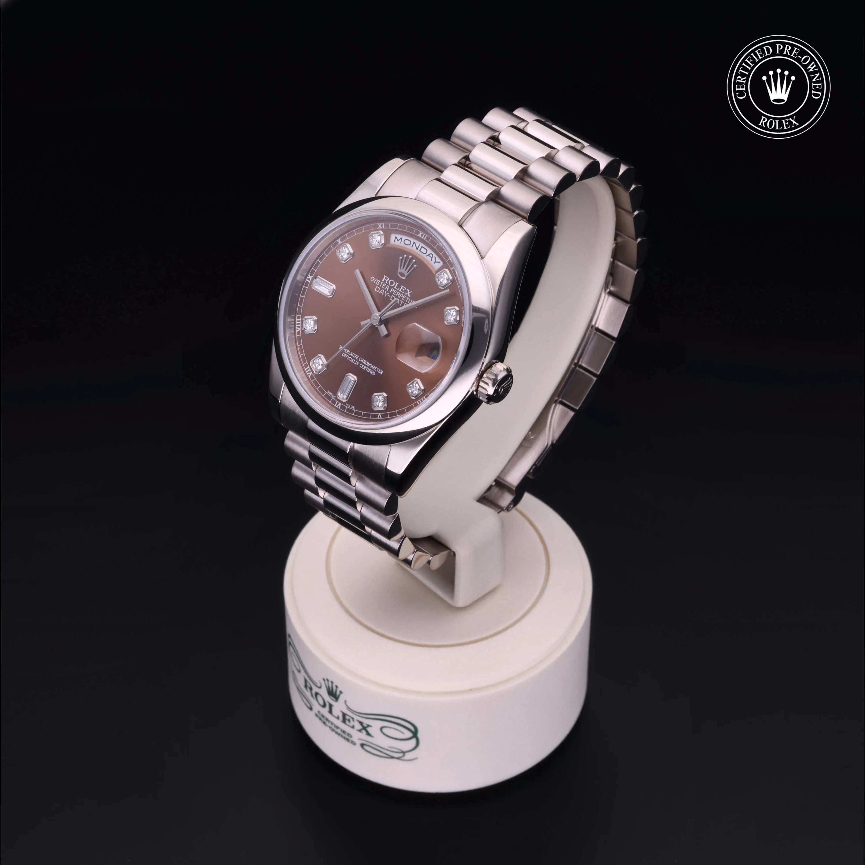 Rolex Day-Date 36 118209 36mm White gold Brown 2