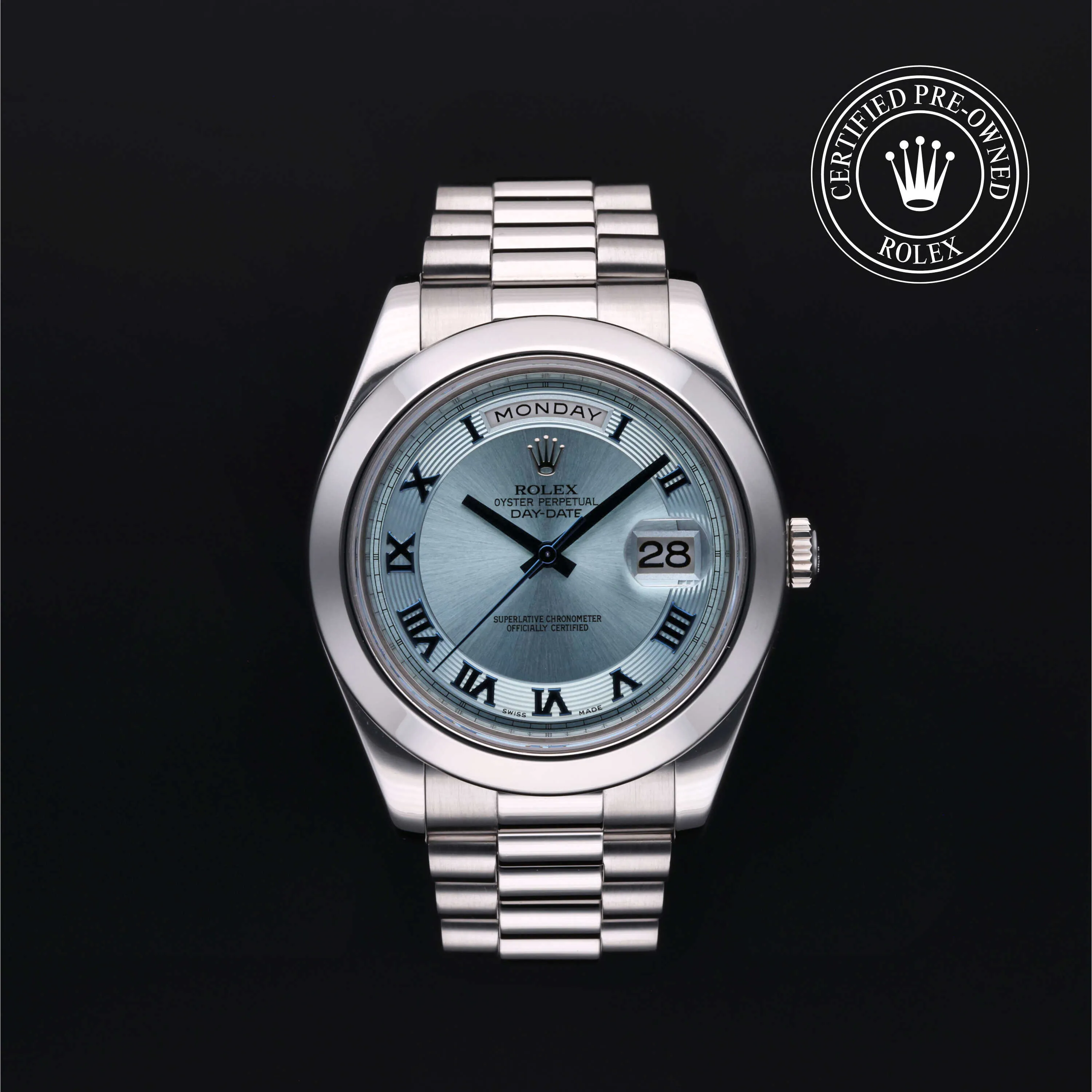 Rolex Day-Date II 218206 41mm Platinum Blue