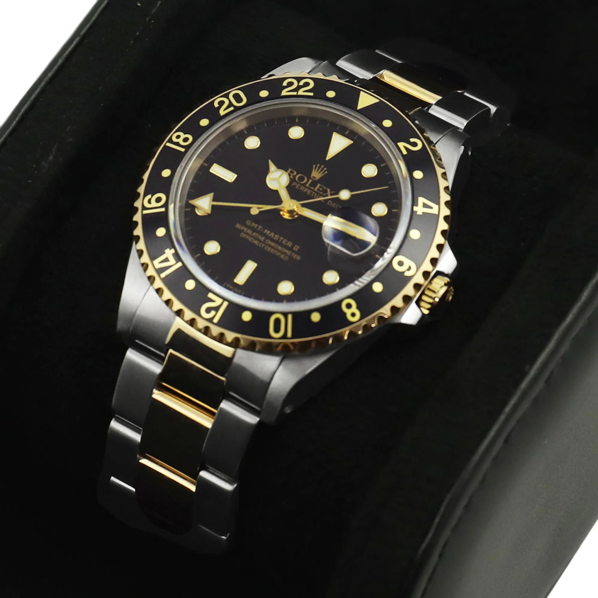 Rolex GMT-Master II 16713 40mm Yellow gold and Stainless steel Black 3