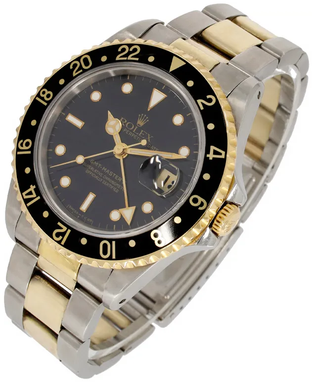 Rolex GMT-Master II 16713 40mm Yellow gold and Stainless steel Black 1