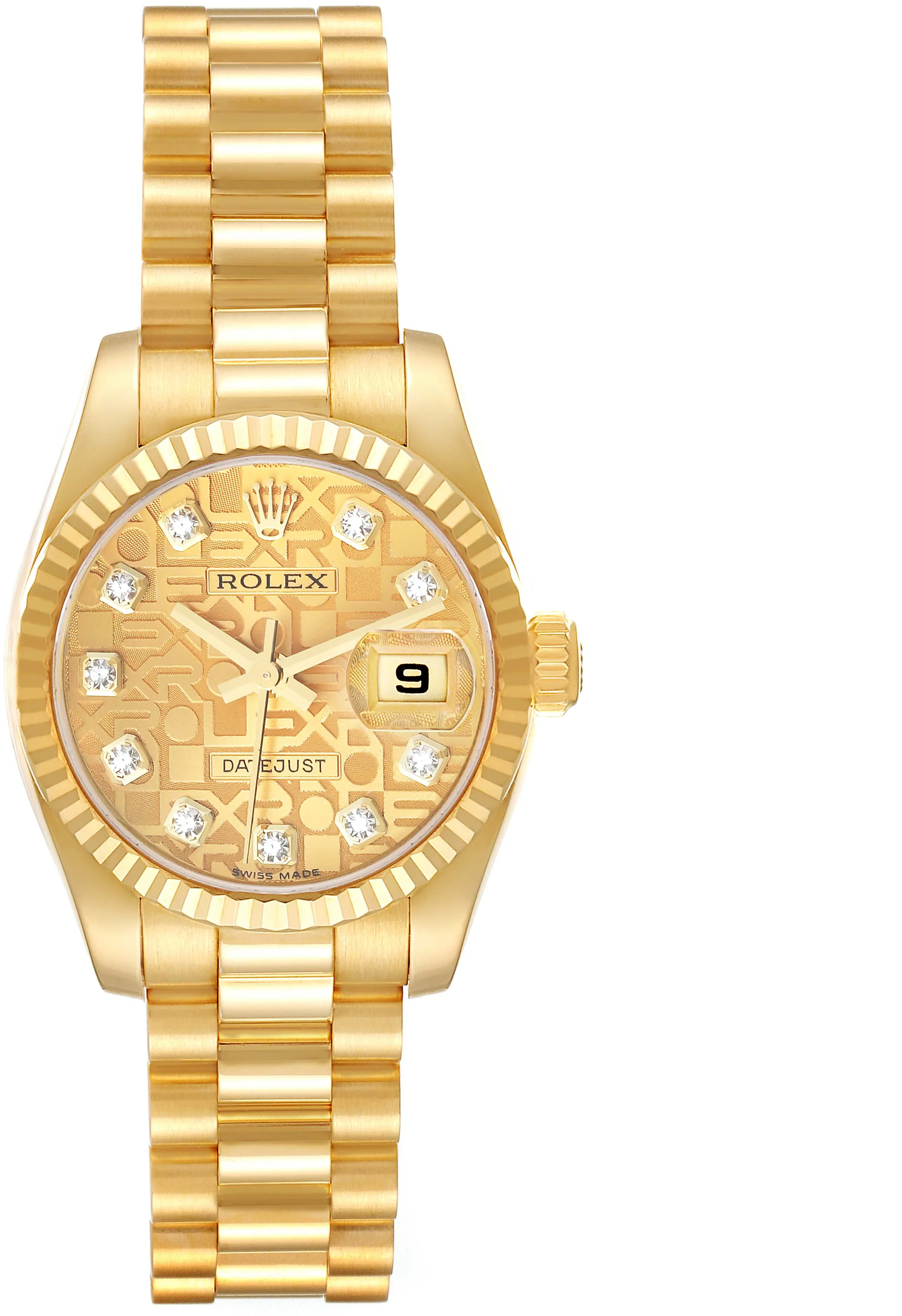 Rolex Lady-Datejust 179178 26mm Yellow gold Champagne jubilee anniversary