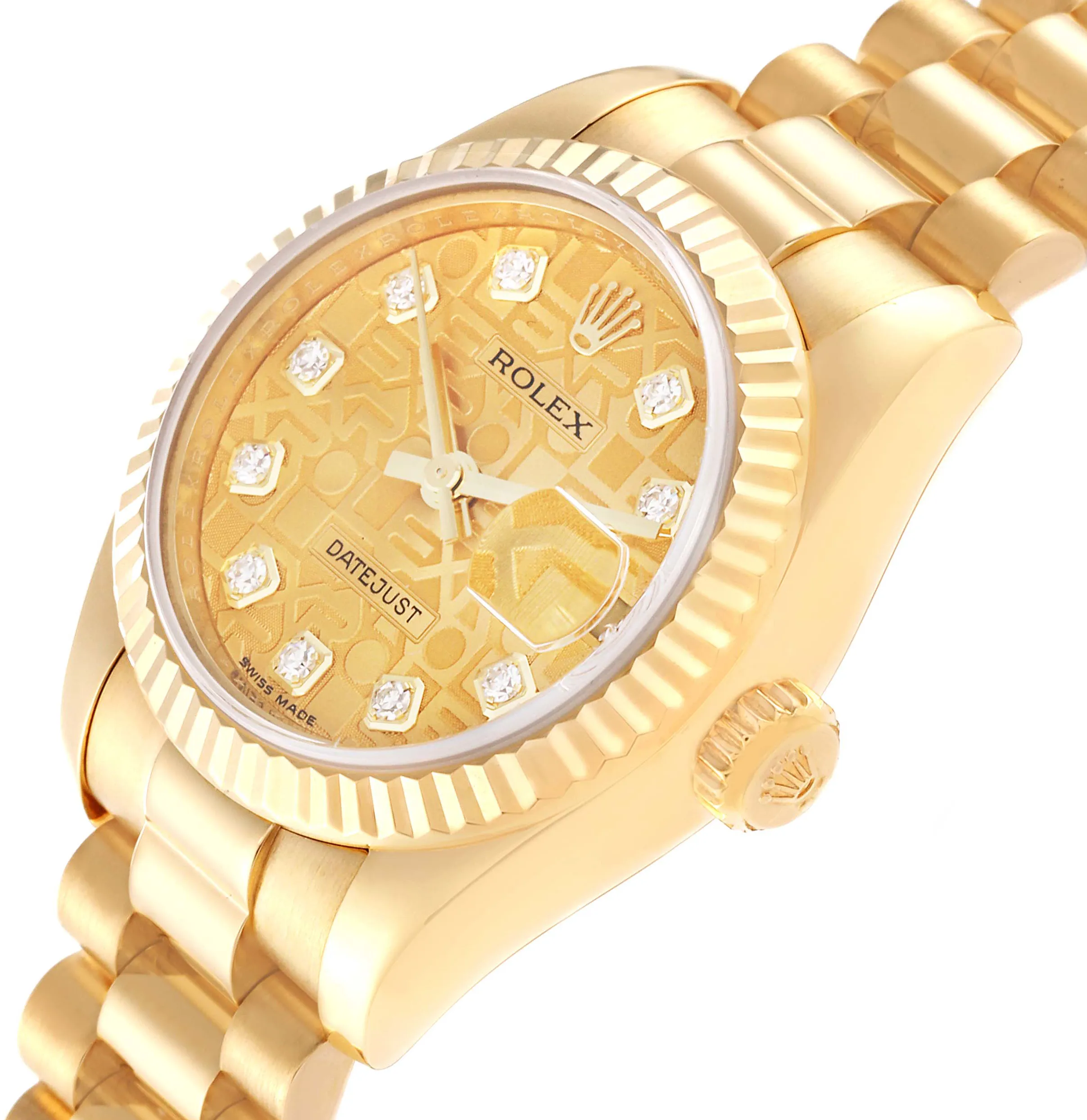 Rolex Lady-Datejust 179178 26mm Yellow gold Champagne jubilee anniversary 4