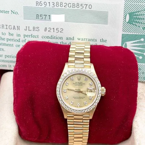 Rolex Lady-Datejust 69138 26mm Yellow gold Champagne 4