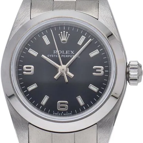 Rolex Oyster Perpetual 76080 24mm Stainless steel Black