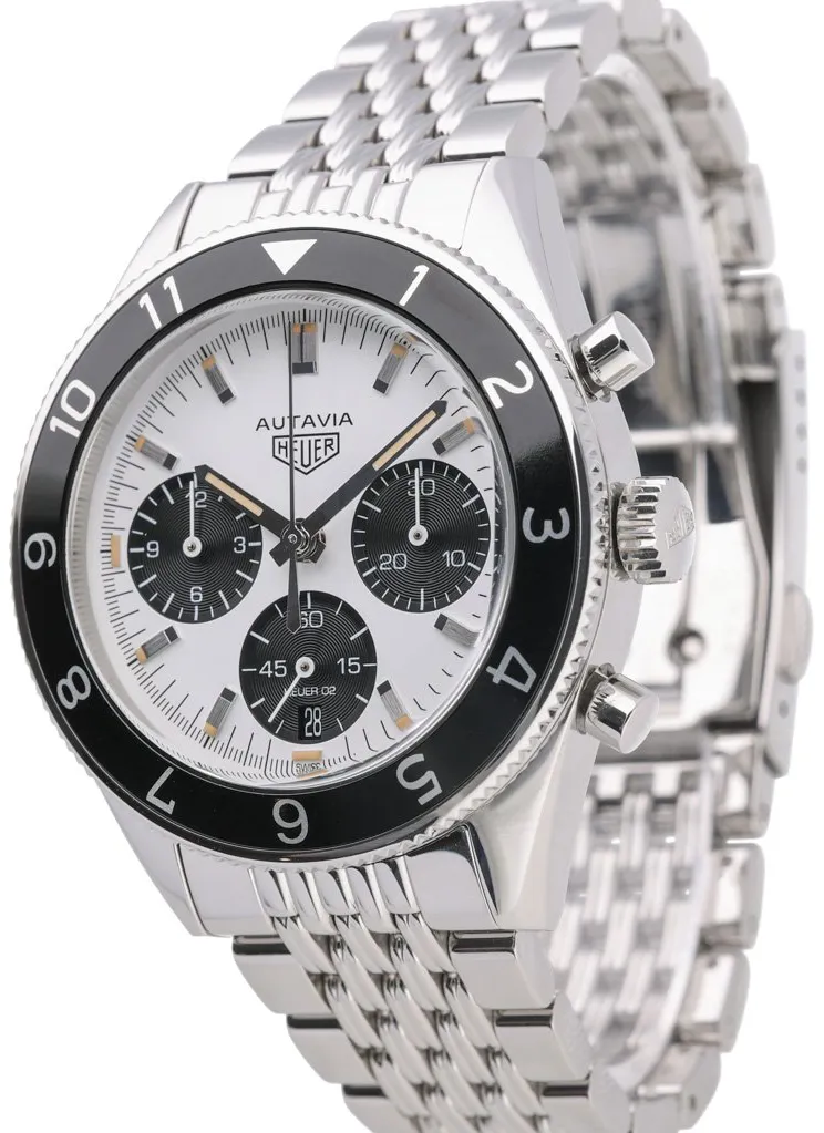 TAG Heuer Autavia CBE2116.BA0687 42mm Stainless steel White Baton 1