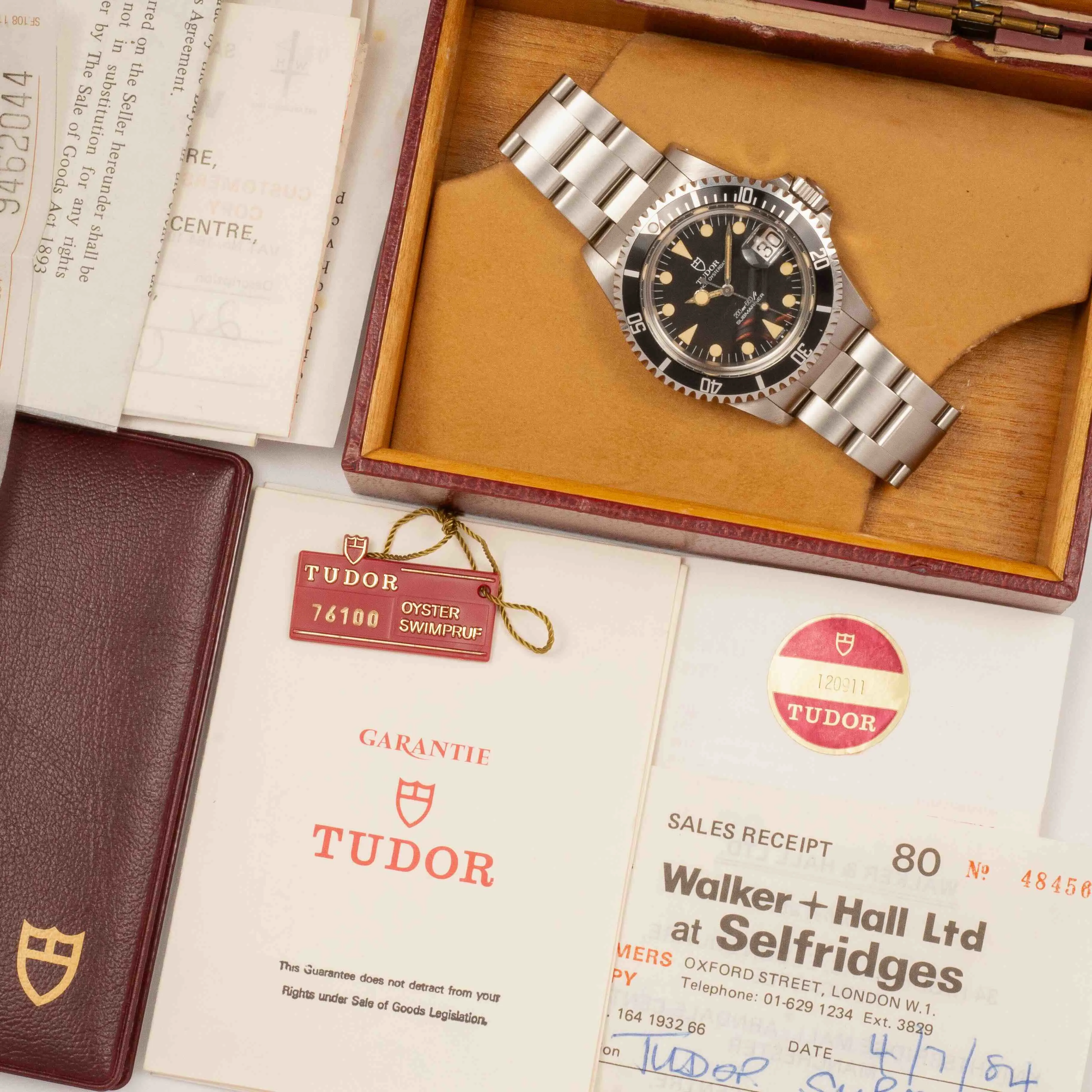 Tudor Submariner 76100 40mm Stainless steel Black 6